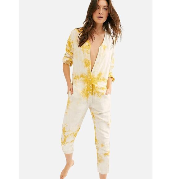 NWOT Free People x Seeker Tie Dye Jumpsuit - Picture 3 of 8